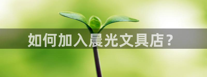 卧龙凤雏娱乐减肥：如何加入晨光文具店？