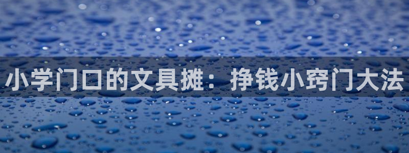 南阳卧龙娱乐城：小学门口的文具摊：挣钱小