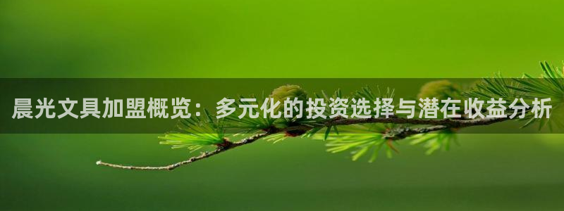 卧龙娱乐下载安装：晨光文具加盟概览：多元